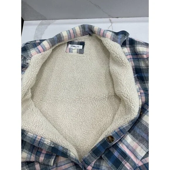 O’Neill Sherpa Lined Flannel Shirt Jacket Size S - Picture 8 of 10